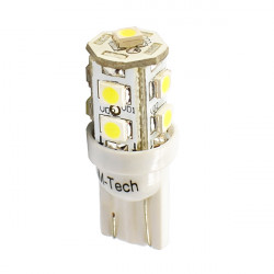 M-Tech W5W 12V T10 W2,1x9,5d LED 9xSMD3528 ΛΕΥΚΟ (ΚΑΡΦΩΤΟ ΑΚΑΛΥΚΟ) BLISTER 2ΤΕΜ.