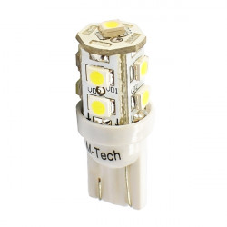 M-Tech W5W 12V T10 W2,1x9,5d LED 9xSMD3528 ΜΠΛΕ (ΚΑΡΦΩΤΟ ΑΚΑΛΥΚΟ) BLISTER 2ΤΕΜ. M-TECH