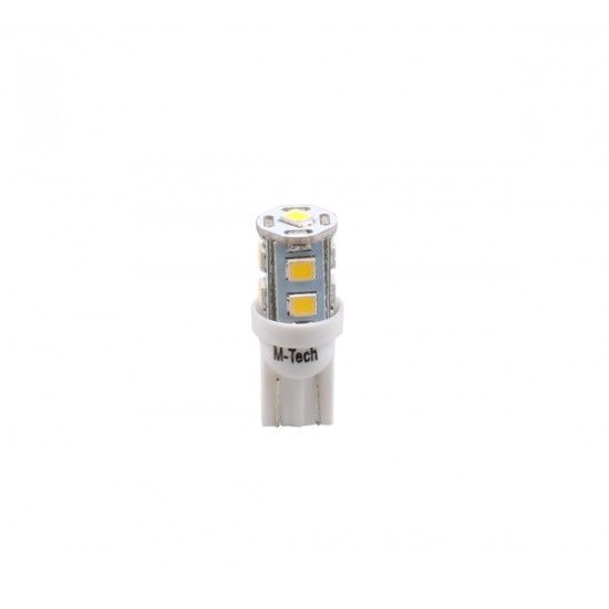 M-Tech W5W 24V T10 W1,2x9,5d LED 9xSMD3528 ΛΕΥΚΟ ΔΙΑΘΛΑΣΗ (ΚΑΡΦΩΤΟ ΑΚΑΛΥΚΟ) BLISTER 2ΤΕΜ. M-TECH