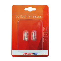 M-Tech W5W (T10) 12V W2,1x9,5d (ΚΑΡΦΩΤΟ ΑΚΑΛΥΚΟ) POWERTEC STANDARD ΑΛΟΓΟΝΟΥ 2ΤΕΜ.