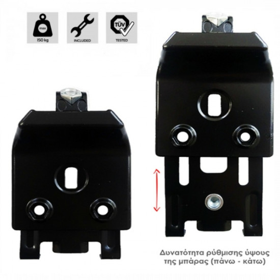 MENABO IVECO DAILY L1/L2/L3+H2/H3/H4 2006>2014 KIT ΜΕ ΕΠΑΓΓΕΛΜΑΤΙΚΕΣ ΜΠΑΡΕΣ ΟΡΟΦΗΣ ΑΛΟΥΜΙΝΙΟΥ MENABO (8440/MB X 3 - FIX601FP X 3)