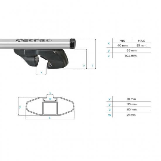MENABO ΜΠΑΡΕΣ ΟΡΟΦΗΣ ΑΛΟΥΜΙΝΙΟΥ JACKSON XL 135 cm MENABO (STANDARD/RAISED RAILS) - 2 ΤΕΜ. MENABO ΜΠΑΡΕΣ ΟΡΟΦΗΣ ΑΛΟΥΜΙΝΙΟΥ JACKSON XL 135 cm MENABO (STANDARD/RAISED RAILS) - 2 ΤΕΜ.
