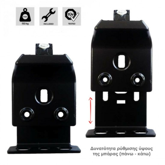 MENABO NISSAN INTERSTAR H1/H2 1997>2010 KIT ΜΕ ΕΠΑΓΓΕΛΜΑΤΙΚΕΣ ΜΠΑΡΕΣ ΟΡΟΦΗΣ ΑΛΟΥΜΙΝΙΟΥ MENABO (8450/MB X 3 - FIX606FP X 3)