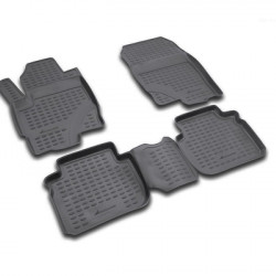 MITSUBISHI COLT 3D/5D  06/2004-12/2008  ΠΑΤΑΚΙΑ ΜΑΡΚΕ ΛΑΣΤΙΧΟ ΣΚΑΦΑΚΙΑ (ΜΑΥΡΟ) - 4 ΤΕΜ.