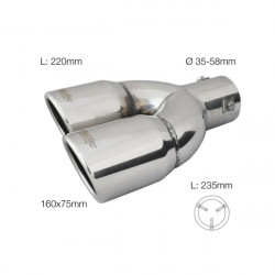 ΜΠΟΥΚΑ ΔΙΠΛΗ ΧΡΩΜΙΟΥ TRX/18L 165x77mm 235mm 35>58mm  SIMONI RACING - 1 TEM