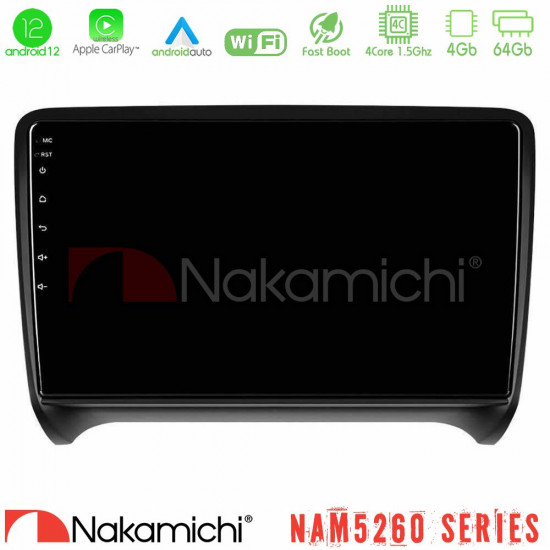 Nakamichi NAM5260 Series 4Core Android12 4+64GB Audi TT B7 Navigation Multimedia Tablet 9 Με Carplay - Android Auto Nakamichi NAM5260 Series 4Core Android12 4+64GB Audi TT B7 Navigation Multimedia Tablet 9 Με Carplay - Android Auto