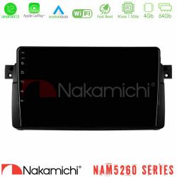 Nakamichi NAM5260 Series 4Core Android12 4+64GB BMW E46 Navigation Multimedia Tablet 9 Με Carplay - Android Auto