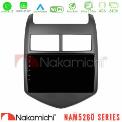 Nakamichi NAM5260 Series 4Core Android12 4+64GB Chevrolet Aveo 2011-2017 Navigation Multimedia Tablet 9 Με Carplay - Android Auto
