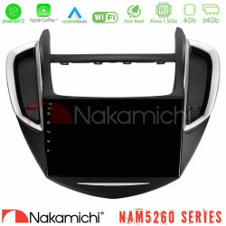 Nakamichi NAM5260 Series 4Core Android12 4+64GB Chevrolet Trax 2013-2020 Navigation Multimedia Tablet 9 Με Carplay - Android Auto