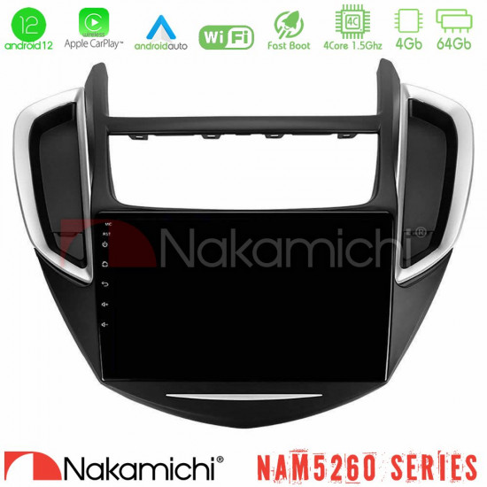 Nakamichi NAM5260 Series 4Core Android12 4+64GB Chevrolet Trax 2013-2020 Navigation Multimedia Tablet 9 Με Carplay - Android Auto Nakamichi NAM5260 Series 4Core Android12 4+64GB Chevrolet Trax 2013-2020 Navigation Multimedia Tablet 9 Με Carplay - Android Auto
