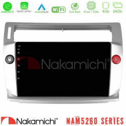 Nakamichi NAM5260 Series 4Core Android12 4+64GB Citroen C4 2004-2010 Navigation Multimedia Tablet 9 Με Carplay - Android Auto