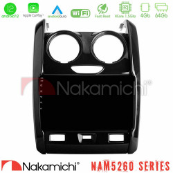 Nakamichi NAM5260 Series 4Core Android12 4+64GB Dacia Duster 2014-2018 Navigation Multimedia Tablet 9 Με Carplay - Android Auto
