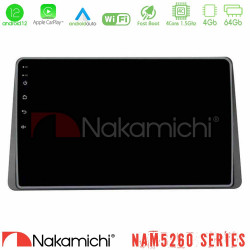 Nakamichi NAM5260 Series 4Core Android12 4+64GB Dacia Duster 2019-> Navigation Multimedia Tablet 10 Με Carplay - Android Auto
