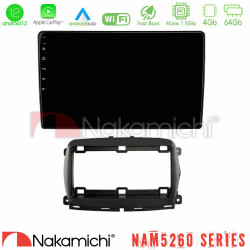 Nakamichi NAM5260 Series 4Core Android12 4+64GB  Fiat 500 2016> Navigation Multimedia Tablet 9 Με Carplay - Android Auto