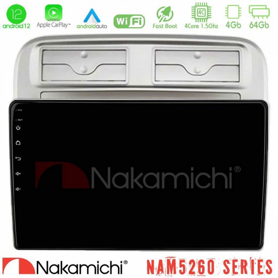 Nakamichi NAM5260 Series 4Core Android12 4+64GB Fiat Grande Punto 2006-2011 Navigation Multimedia Tablet 9 Με Carplay -amp; Android Auto Nakamichi NAM5260 Series 4Core Android12 4+64GB Fiat Grande Punto 2006-2011 Navigation Multimedia Tablet 9 Με Carplay -amp; Android Auto