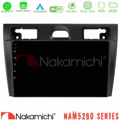 Nakamichi NAM5260 Series 4Core Android12 4+64GB Ford Fiesta/Fusion Navigation Multimedia Tablet 9 Με Carplay - Android Auto