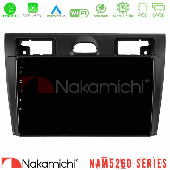 Nakamichi NAM5260 Series 4Core Android12 4+64GB Ford Fiesta/Fusion Navigation Multimedia Tablet 9 Με Carplay - Android Auto Nakamichi NAM5260 Series 4Core Android12 4+64GB Ford Fiesta/Fusion Navigation Multimedia Tablet 9 Με Carplay - Android Auto