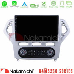 Nakamichi NAM5260 Series 4Core Android12 4+64GB Ford Mondeo 2007-2011 (Auto A/C) Navigation Multimedia Tablet 10 Με Carplay - Android Auto
