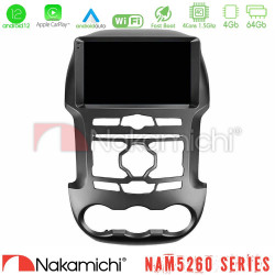 Nakamichi NAM5260 Series 4Core Android12 4+64GB Ford Ranger 2012-2016 Navigation Multimedia Tablet 9 Με Carplay - Android Auto