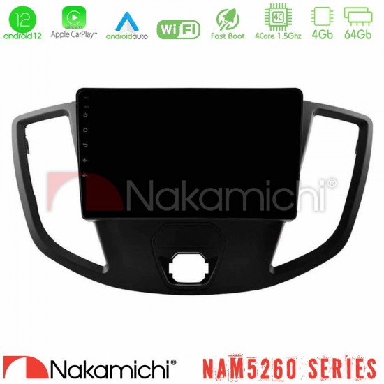 Nakamichi NAM5260 Series 4Core Android12 4+64GB Ford Transit 2014-> Navigation Multimedia Tablet 9 Με Carplay - Android Auto Nakamichi NAM5260 Series 4Core Android12 4+64GB Ford Transit 2014-> Navigation Multimedia Tablet 9 Με Carplay - Android Auto