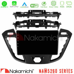 Nakamichi NAM5260 Series 4Core Android12 4+64GB Ford Transit Custom/Tourneo Custom Navigation Multimedia Tablet 9 Με Carplay - Android Auto