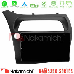 Nakamichi NAM5260 Series 4Core Android12 4+64GB Honda Civic Hatchback Navigation Multimedia Tablet 9 Με Carplay -amp; Android Auto