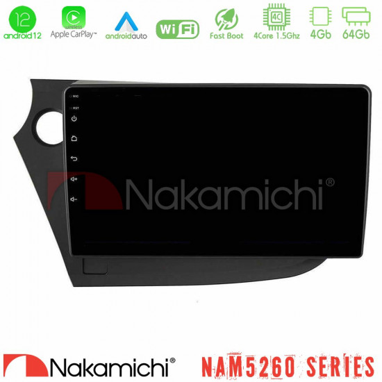 Nakamichi NAM5260 Series 4Core Android12 4+64GB Honda Insight 2009-2015 Navigation Multimedia Tablet 9 Με Carplay -amp; Android Auto Nakamichi NAM5260 Series 4Core Android12 4+64GB Honda Insight 2009-2015 Navigation Multimedia Tablet 9 Με Carplay -amp; Android Auto