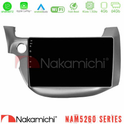 Nakamichi NAM5260 Series 4Core Android12 4+64GB Honda Jazz 2009-2013 Navigation Multimedia Tablet 10 Με Carplay -amp; Android Auto