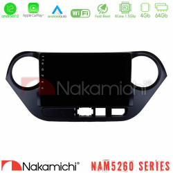 Nakamichi NAM5260 Series 4Core Android12 4+64GB Hyundai i10 2014-2020 Navigation Multimedia Tablet 9 Με Carplay -amp; Android Auto