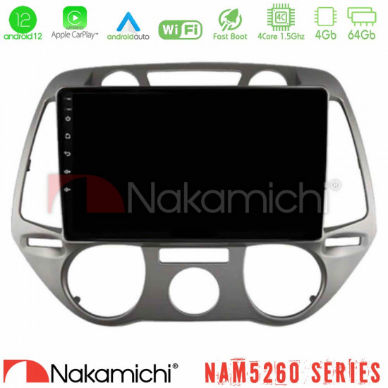 Nakamichi NAM5260 Series 4Core Android12 4+64GB Hyundai i20 2009-2012 Manual A/C Navigation Multimedia Tablet 9 Με Carplay -amp; Android Auto Nakamichi NAM5260 Series 4Core Android12 4+64GB Hyundai i20 2009-2012 Manual A/C Navigation Multimedia Tablet 9 Με Carplay -amp; Android Auto