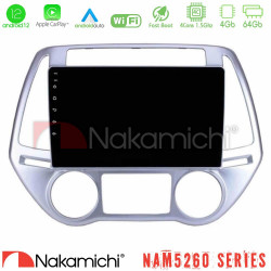 Nakamichi NAM5260 Series 4Core Android12 4+64GB Hyundai i20 2012-2014 Navigation Multimedia Tablet 9 Με Carplay -amp; Android Auto