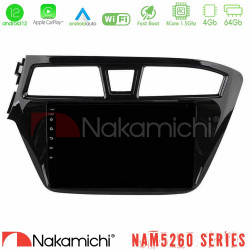 Nakamichi NAM5260 Series 4Core Android12 4+64GB Hyundai i20 2014-2018 Navigation Multimedia Tablet 9 Με Carplay -amp; Android Auto