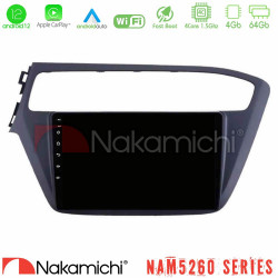 Nakamichi NAM5260 Series 4Core Android12 4+64GB Hyundai i20 2018-2020 Navigation Multimedia Tablet 9 Με Carplay -amp; Android Auto