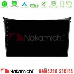 Nakamichi NAM5260 Series 4Core Android12 4+64GB Hyundai i30 2012-2017 Navigation Multimedia Tablet 9 Με Carplay -amp; Android Auto