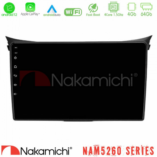 Nakamichi NAM5260 Series 4Core Android12 4+64GB Hyundai i30 2012-2017 Navigation Multimedia Tablet 9 Με Carplay -amp; Android Auto Nakamichi NAM5260 Series 4Core Android12 4+64GB Hyundai i30 2012-2017 Navigation Multimedia Tablet 9 Με Carplay -amp; Android Auto