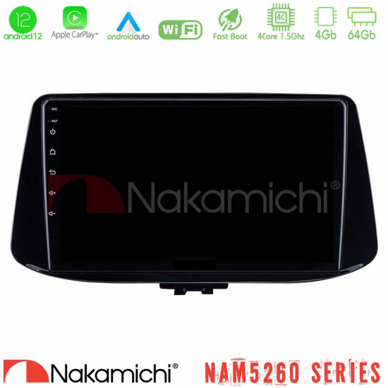 Nakamichi NAM5260 Series 4Core Android12 4+64GB Hyundai i30 Navigation Multimedia Tablet 9 Με Carplay -amp; Android Auto Nakamichi NAM5260 Series 4Core Android12 4+64GB Hyundai i30 Navigation Multimedia Tablet 9 Με Carplay -amp; Android Auto