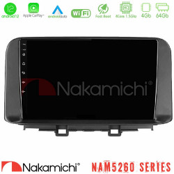 Nakamichi NAM5260 Series 4Core Android12 4+64GB Hyundai Kona 2018-2023 Navigation Multimedia Tablet 10 Με Carplay -amp; Android Auto