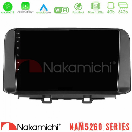 Nakamichi NAM5260 Series 4Core Android12 4+64GB Hyundai Kona 2018-2023 Navigation Multimedia Tablet 10 Με Carplay -amp; Android Auto Nakamichi NAM5260 Series 4Core Android12 4+64GB Hyundai Kona 2018-2023 Navigation Multimedia Tablet 10 Με Carplay -amp; Android Auto
