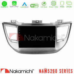 Nakamichi NAM5260 Series 4Core Android12 4+64GB Hyundai Tucson 2015-2018 Navigation Multimedia Tablet 9 Με Carplay -amp; Android Auto