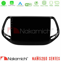 Nakamichi NAM5260 Series 4Core Android12 4+64GB Jeep Compass 2017-gt; Navigation Multimedia Tablet 10 Με Carplay -amp; Android Auto