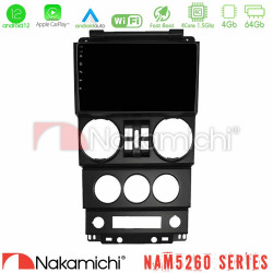 Nakamichi NAM5260 Series 4Core Android12 4+64GB Jeep Wrangler 2008-2010 Navigation Multimedia Tablet 9 Με Carplay -amp; Android Auto