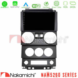 Nakamichi NAM5260 Series 4Core Android12 4+64GB Jeep Wrangler 2Door 2008-2010 Navigation Multimedia Tablet 9 Με Carplay -amp; Android Auto