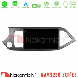 Nakamichi NAM5260 Series 4Core Android12 4+64GB Kia Picanto Navigation Multimedia Tablet 9 Με Carplay -amp; Android Auto