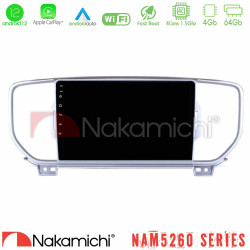 Nakamichi NAM5260 Series 4Core Android12 4+64GB Kia Sportage 2016-2018 Navigation Multimedia Tablet 9 Με Carplay -amp; Android Auto