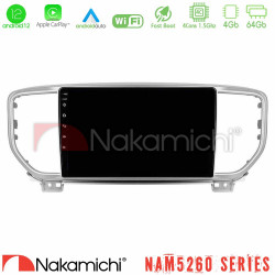 Nakamichi NAM5260 Series 4Core Android12 4+64GB Kia Sportage 2018-2021 Navigation Multimedia Tablet 9 Με Carplay -amp; Android Auto