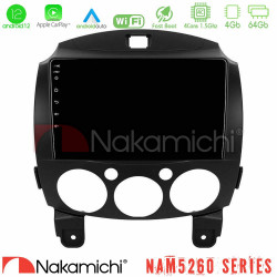 Nakamichi NAM5260 Series 4Core Android12 4+64GB Mazda 2 2008-2014 Navigation Multimedia Tablet 9 Με Carplay -amp; Android Auto