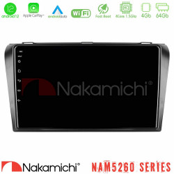 Nakamichi NAM5260 Series 4Core Android12 4+64GB Mazda 3 2004-2009 Navigation Multimedia Tablet 9 Με Carplay -amp; Android Auto