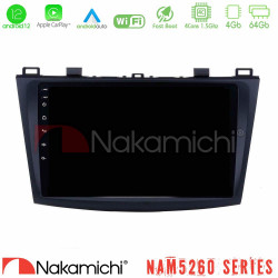 Nakamichi NAM5260 Series 4Core Android12 4+64GB Mazda 3 2009-2014 Navigation Multimedia Tablet 9 Με Carplay -amp; Android Auto