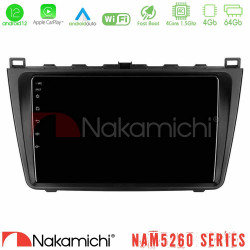 Nakamichi NAM5260 Series 4Core Android12 4+64GB Mazda 6 2008-2012 Navigation Multimedia Tablet 9 Με Carplay -amp; Android Auto