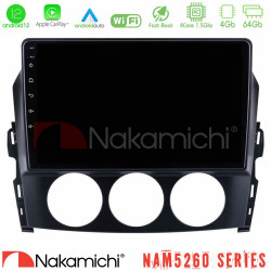 Nakamichi NAM5260 Series 4Core Android12 4+64GB Mazda MX-5 2006-2008 Navigation Multimedia Tablet 9 Με Carplay -amp; Android Auto